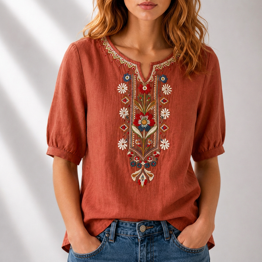 Amanda - Embroidered Everyday Blouse