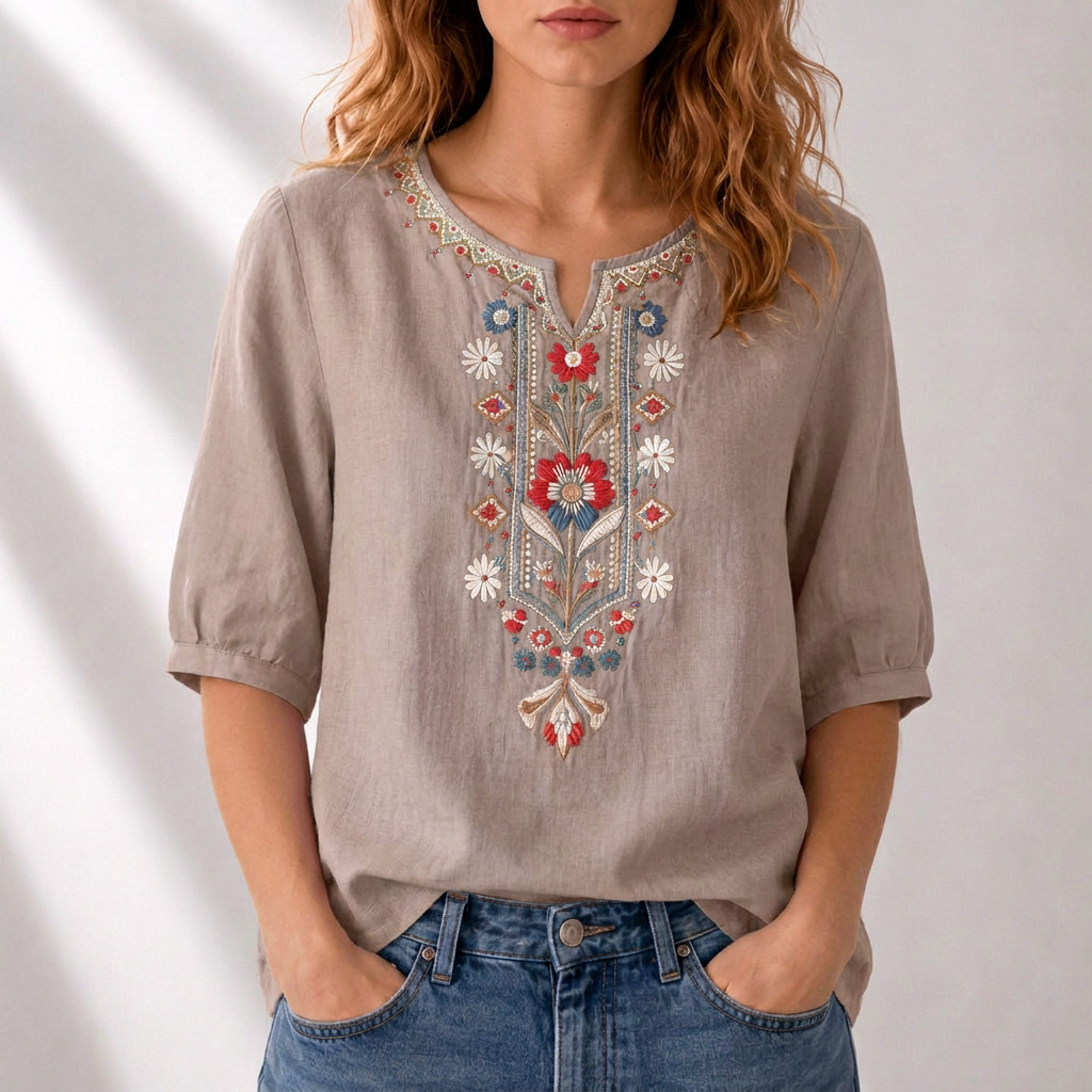 Amanda - Embroidered Everyday Blouse