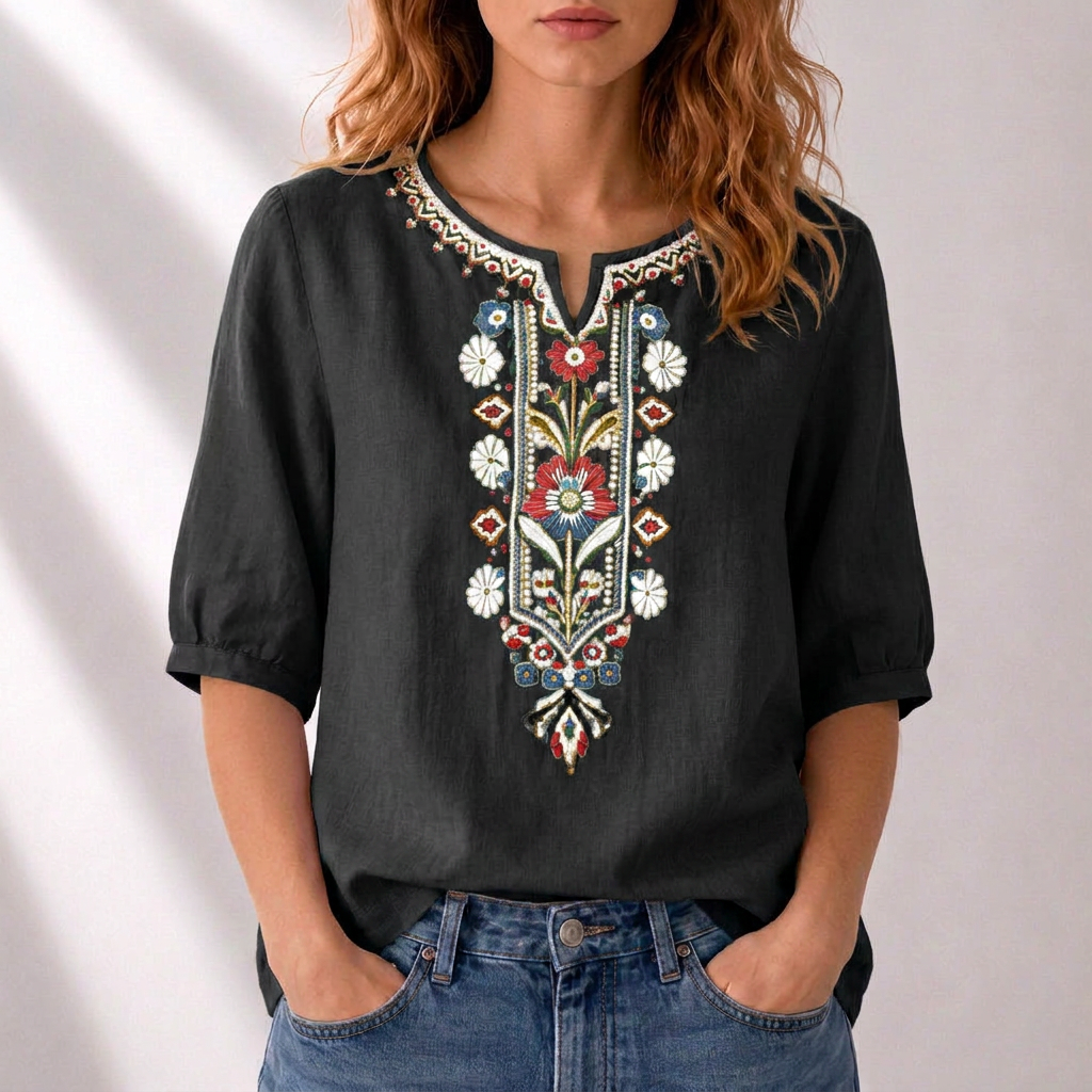 Amanda - Embroidered Everyday Blouse