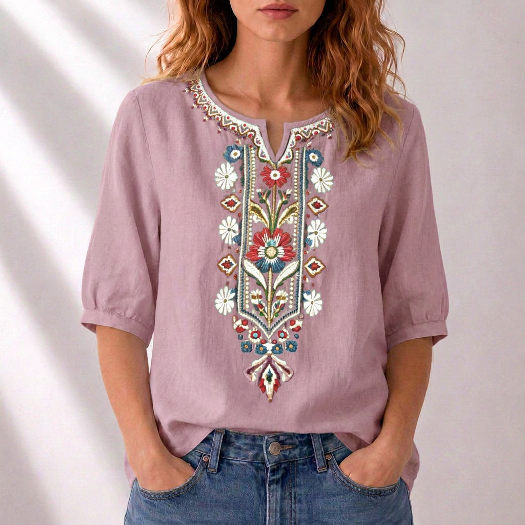 Amanda - Embroidered Everyday Blouse