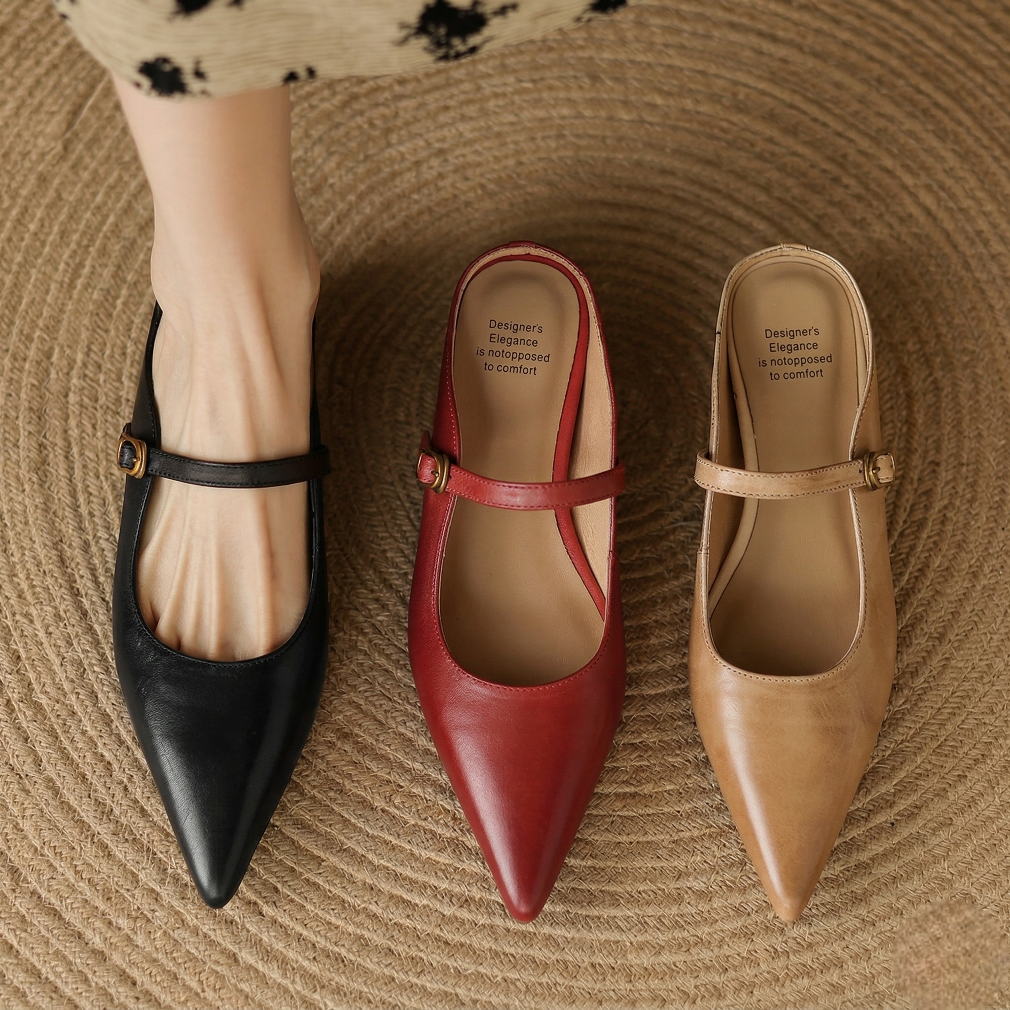 Sienna | Elegant Pointed-Toe Mule Heels